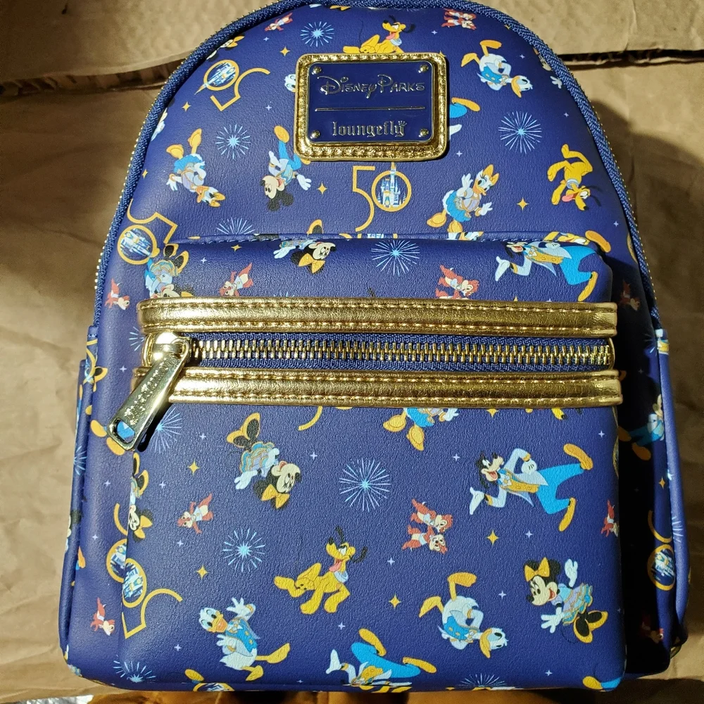 Mickey Mouse & Friends Loungefly Backpack Walt Disney World 50th Anniversary/ear - Picture 12 of 16